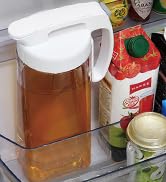 Lustroware QuickServe Airtight Pitcher - 2.1L (70oz), Heat Resistant, BPA-Free SAN Plastic, One T...