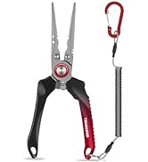 TRUSCEND Fishing Pliers Kit with Fishing Wacky Rig Tool, Saltwater Resistant Teflon Coated Multi-...