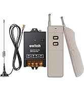 Meskliu 12v Wireless Remote Switch,DC12V/24V/48V/72V/40A Relay with 4900FT Long Range,Wireless RF...