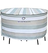 WJ-X3 Patio Table Cover, 60" Diax28 H Outdoor Round Small Dining Set Furniture Cover, Heavy Duty ...