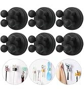 iBetterLife Razor Holder for Shower Wall - 6Pcs Self Adhesive Silicone Toothbrush Holders Wall Mo...