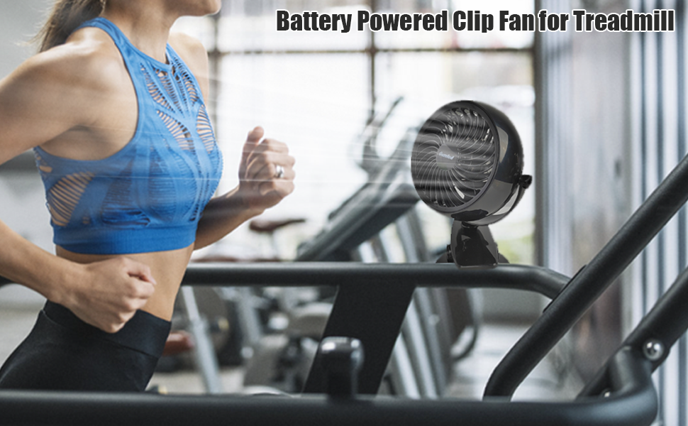 Battery Powered Fan for Treadmill