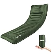 TOBTOS Self Inflating Camping Sleeping Pad with Pillow, Thick 6 Inch Ultralight Sleeping Pad with...