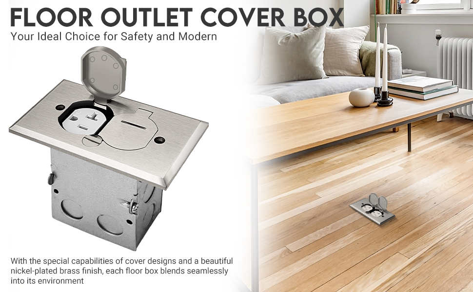 Safety and Modern Floor Outlet Cover Box
