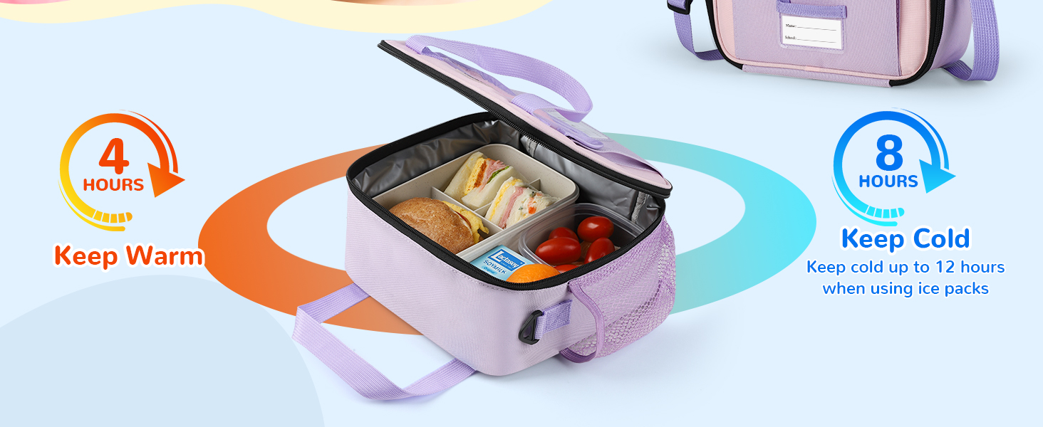purple lunch box for girls