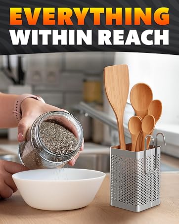stainless steel basket dishwasher cutlery basket kitchen utensils can spoon holders for countertop