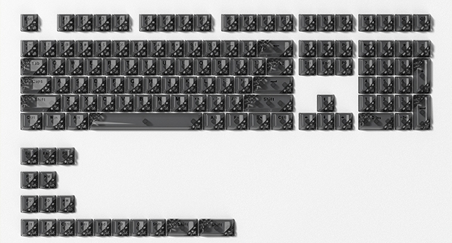 Clear Keycaps, Pink Shine Through Keycaps, Jelly Keycap Transparent keyboard Caps