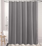 grey waffle shower curtain