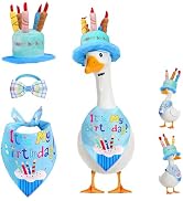 Wanocean Porch Goose Outfits,Yard Outfit Set,Porch Cement Goose Costume Fit 17"- 23" Geese for Ou...