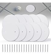 Wuno Shop 10 Pcs Smoke Detecte Cover Plate, 5 Inch Metal Round Blank Ceiling Cover Plate, Junctio...