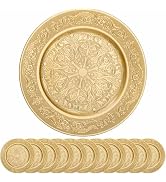 Cididu 12 Pack Gold Charger Plates, 13 Inch Gold Round Chargers for Dinner Plates, Decorative Din...