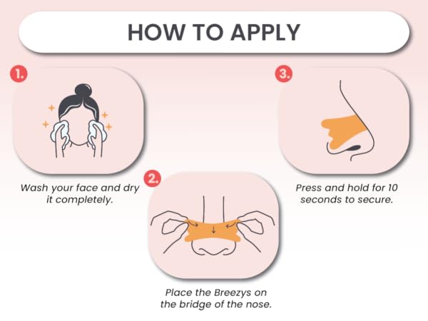 How to apply Breezys Nasal Strips