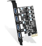 Sinefine 4 Ports PCI-E to USB 3.0 Expansion Card (4 USB Type-A), PCI Express (PCIe) Expansion Car...