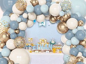  blue balloon arch