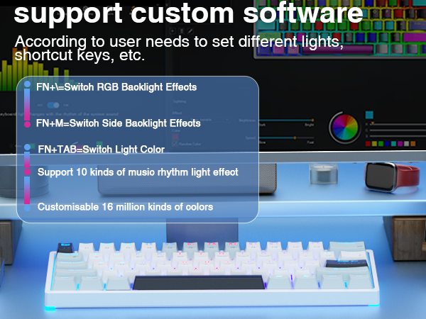 60% keyboard mechanical gaming keyboard typewriter keyboard wireless