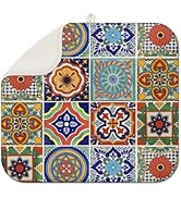 Dish Drying Mat Drainer Pads - Extra Large Microfiber Drying Mats for Dishes Kitchen Counter Supe...