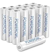 AAA Rechargeable Batteries High Capacity, POWEROWL Low Self Discharge HR03 Battery 1000mAh 1.2V N...