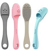 Coomazy 4-Pack Silicone Dog Toothbrushes - Safe &amp; Non-Toxic, BPA-Free, Odorless, Heat Resistant, ...
