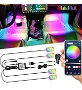 YONGMING Interior Smart RGB Car LED Ambient Lights,APP Control USB Inside Car Led Neon Lights wit...