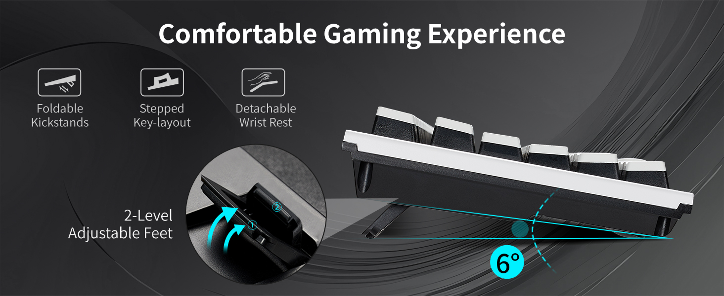 keyboard with wrist rest