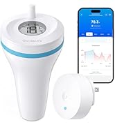 GoveeLife Smart Wireless Pool Thermometer P2 with WiFi Gateway, Easy Read Digital Floating Thermo...