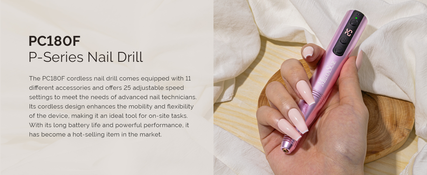 MelodySusie Cordless Electric Nail Drill