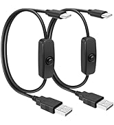 RGBZONE 2Pcs 6.6FT 5V USB Type C Switch Extension Cable, USB A to Type C Male Power USB Charging ...