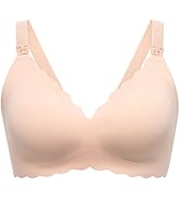 Momcozy Nursing Bras for Breastfeeding, Seamless Pregnancy Maternity Bra Wireless Classic Jelly S...