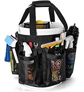 HODRANT 5 Gallon Bucket Organizer with Anti-fall Hooks &amp; Buckle, Car Wash Bucket Caddy with Mesh ...