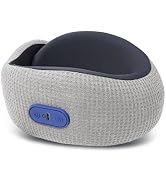 Yincook Travel Pillow with Heat,Vibration Massage,Portable Rechargeable Adjustable Airplane Neck ...