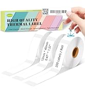 D30 Label Tape, [200 Labels/Roll x 3] 12mm x 40mm Thermal Labels, 0.47''x1.57'' Label Maker Tape ...