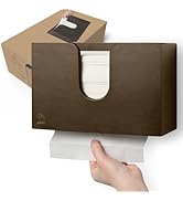 eBun Bamboo Paper Towel Dispenser - Multifold, C Fold &amp; Trifold Paper Towel Holder, Wood Bathroom...
