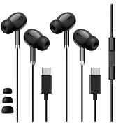 Wired Earbuds USB-C, USB C Headphones for iPhone 17 16 15, Headphones Wired with Microphone &amp; Vol...