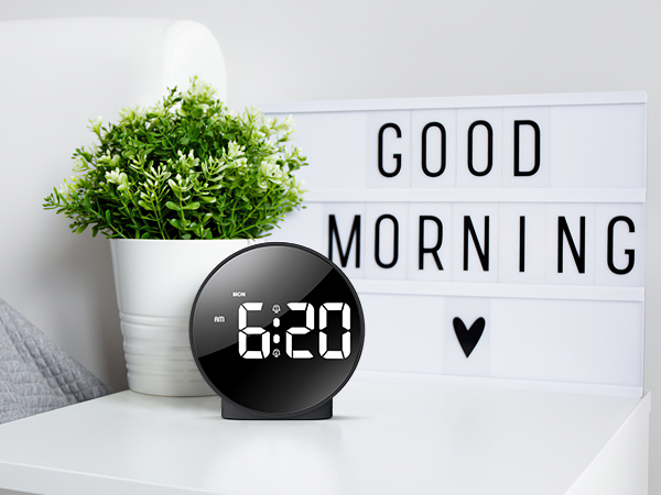 ORIA Digital Alarm Clock, (New Version) HD LED Display Digital Alarm Clock