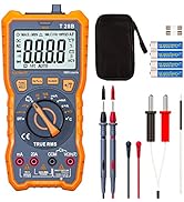 True RMS Digital Multimeter Tester, Auto-Ranging AC DC 20A Ohmmeter 1000V Voltmeter with NCV, Mea...