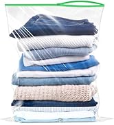 5 Gallon Slider Storage Bags, Pack of 12, 18 x 24 Inch Large Clear Plastic Bags, Resealable Jumbo...