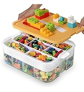 Kids Toy Storage Box for Lego Stackable Building Blocks Organizers Miniature Containers Bins with...