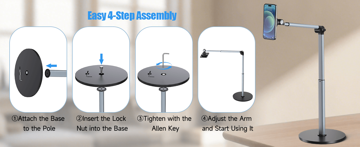 Overhead phone stand