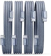 LISEN 240W for Apple USB C to USB C Charging Cable, 4-Packs [6.6/6.6/6.6/6.6FT] for Woven Charge ...