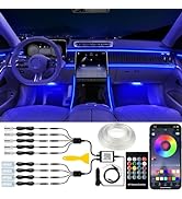 Jushope Car LED Interior Strip Lights, RGB 16 Million Colors 9 in 1 Car Ambient Lighting Kit with...