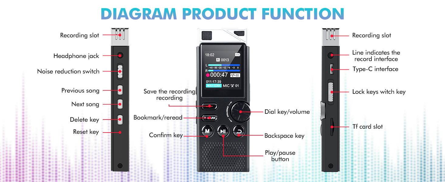 digital voice recorder with transcription