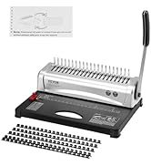 VEVOR Binding Machine, Comb Binding Machine 21-Holes Binding 450 Sheets, Book Binder Machine with...