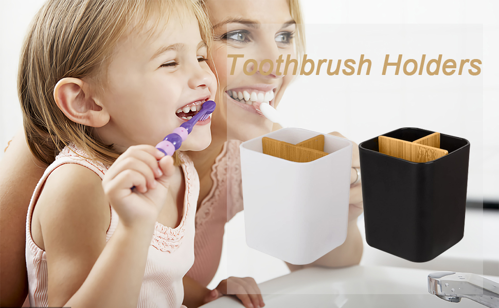 bamboo toothbrush holder
