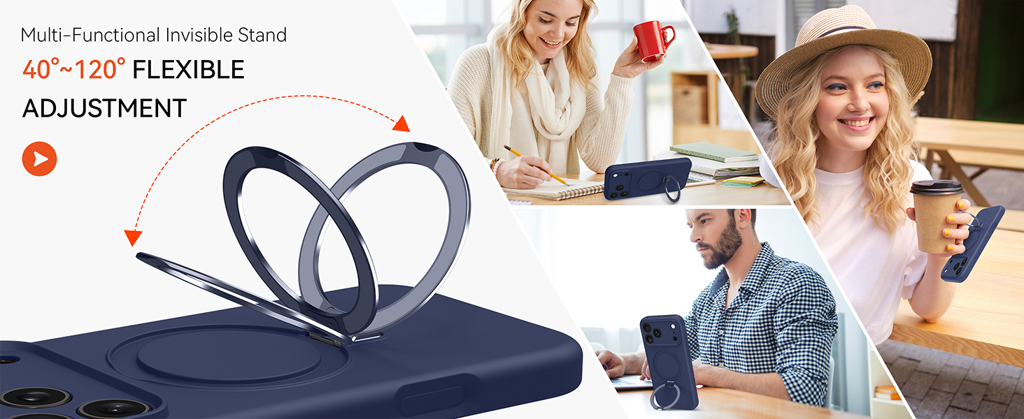 iphone 17 pro max case with stand silicone slim compatible with magsafe