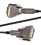 Micro HDMI + DVI D 275ft 4K Adapters Cable, Fiber Optic, Detachable, HDMI Type D to DVI 18Gbps Ul...