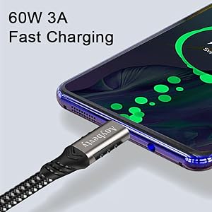 usb a to usb c fast charging cable