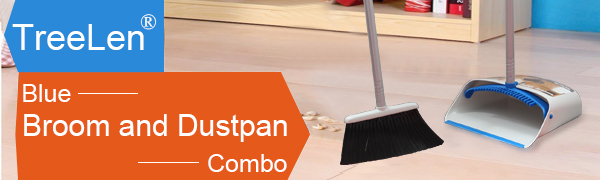Blue Broom and Dustpan Set
