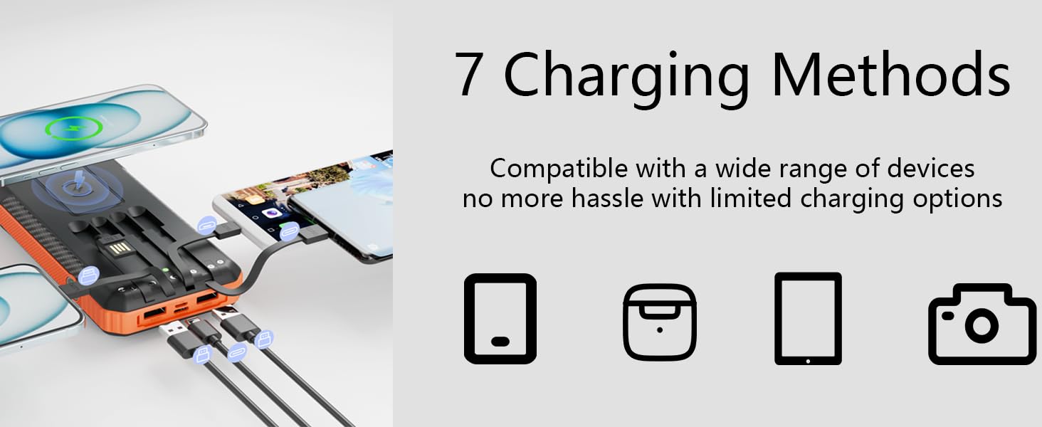 Multiple charging cables