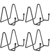 Kruodop 4 Pack Plate Stands for Display, 4 Inch Plate Holder Display Stand, Metal Frame Holder St...