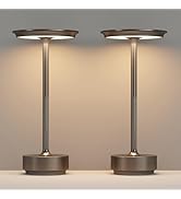 FDIDC 2 Pack Cordless Table Lamps Rechargeable, Portable 5000mAh LED Table Light, 3 Color Steples...